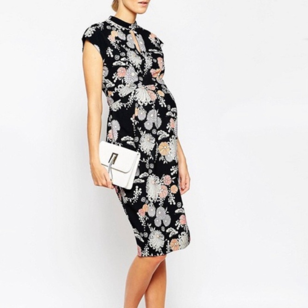 ASOS Maternity Wiggle Dress in Floral print